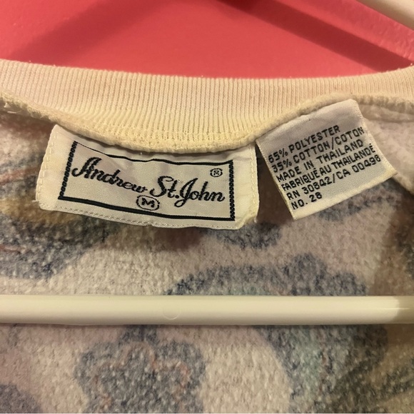 Vintage Andrew St. John Paisley Sweater Women's Size Medium - Picture 3 of 4